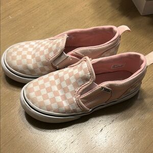 Vans Pink Checkered Slip-On Sneakers